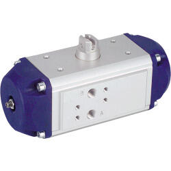 Pneumatic rotary actuator without fitting