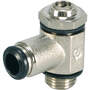 Flow control valve with hinge mounting brass design nickel-plated and push-in connector slotted head screw including
